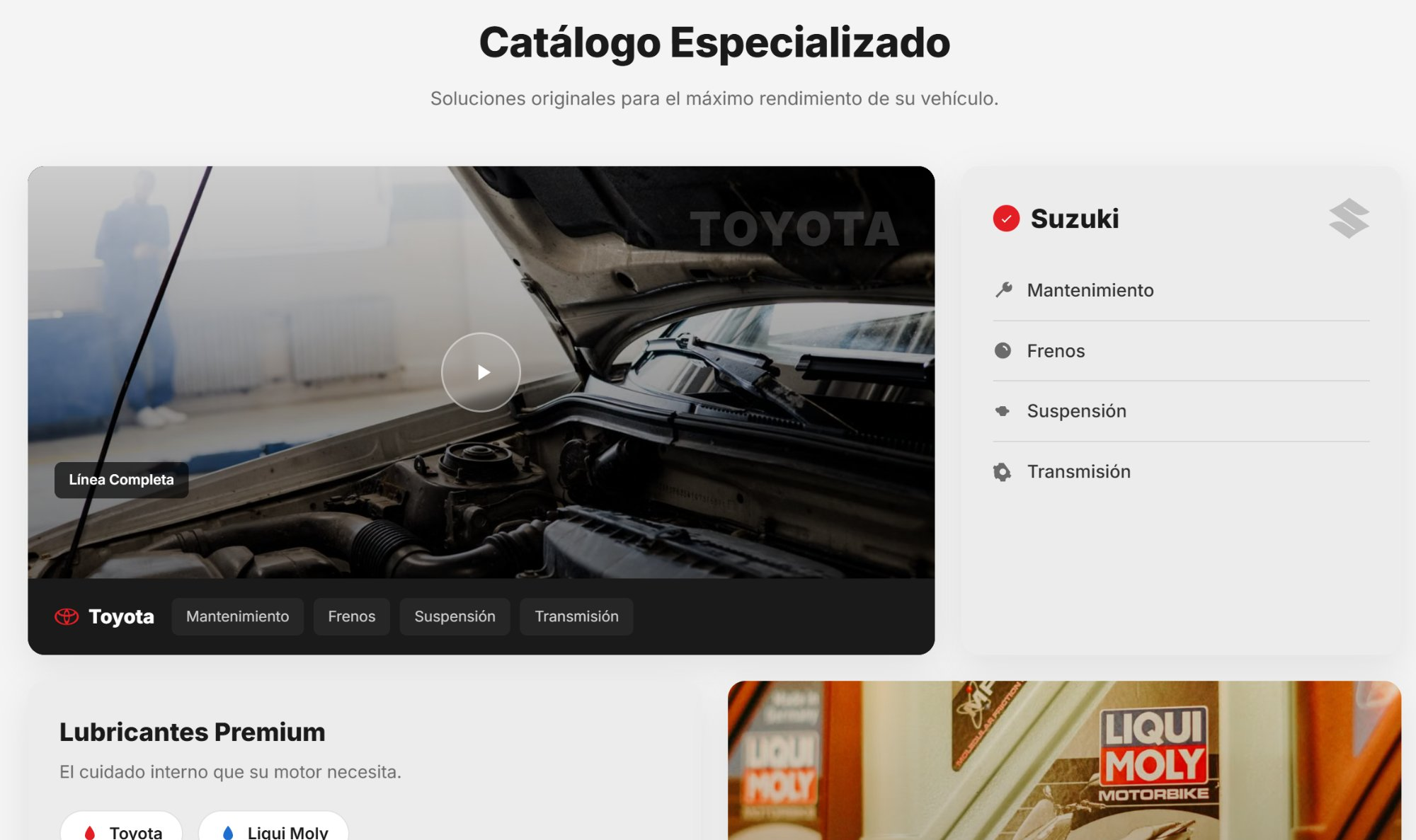 Catálogo especializado