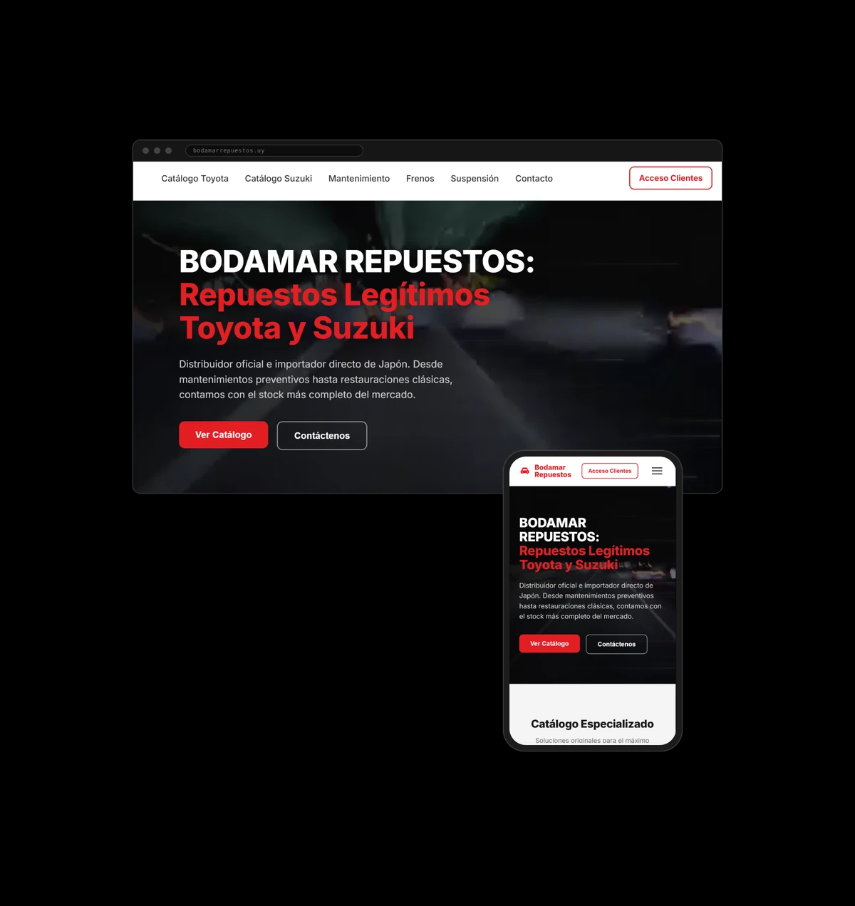 Bodamar Repuestos — propuesta de diseño
