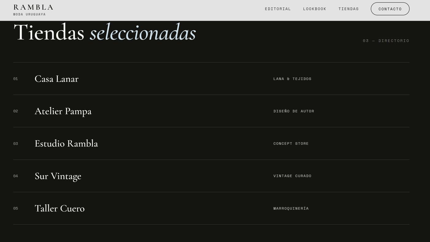 Directorio de tiendas