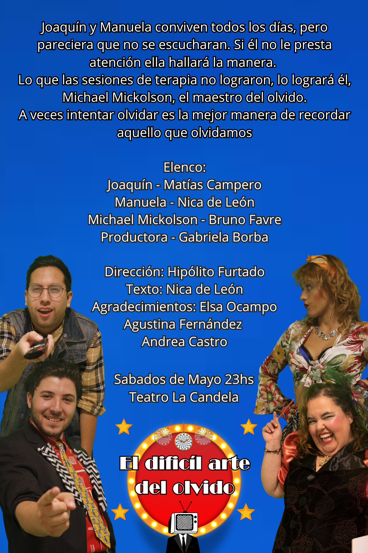 El difícil arte del olvido — dorso del flyer