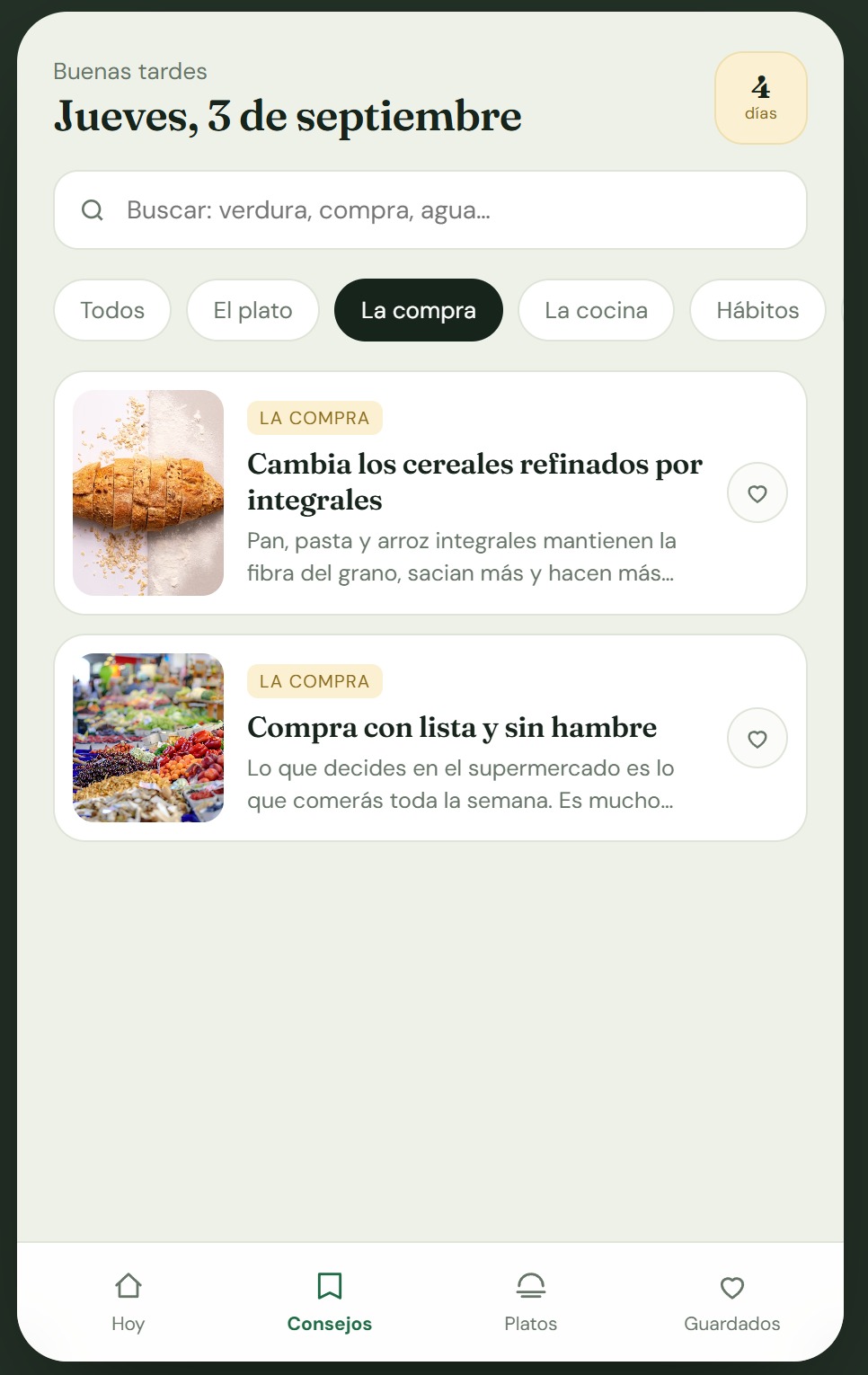 Buscador por categorías